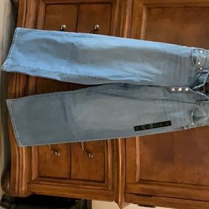 NWT Banana Republic button front high rise wide leg jeans.